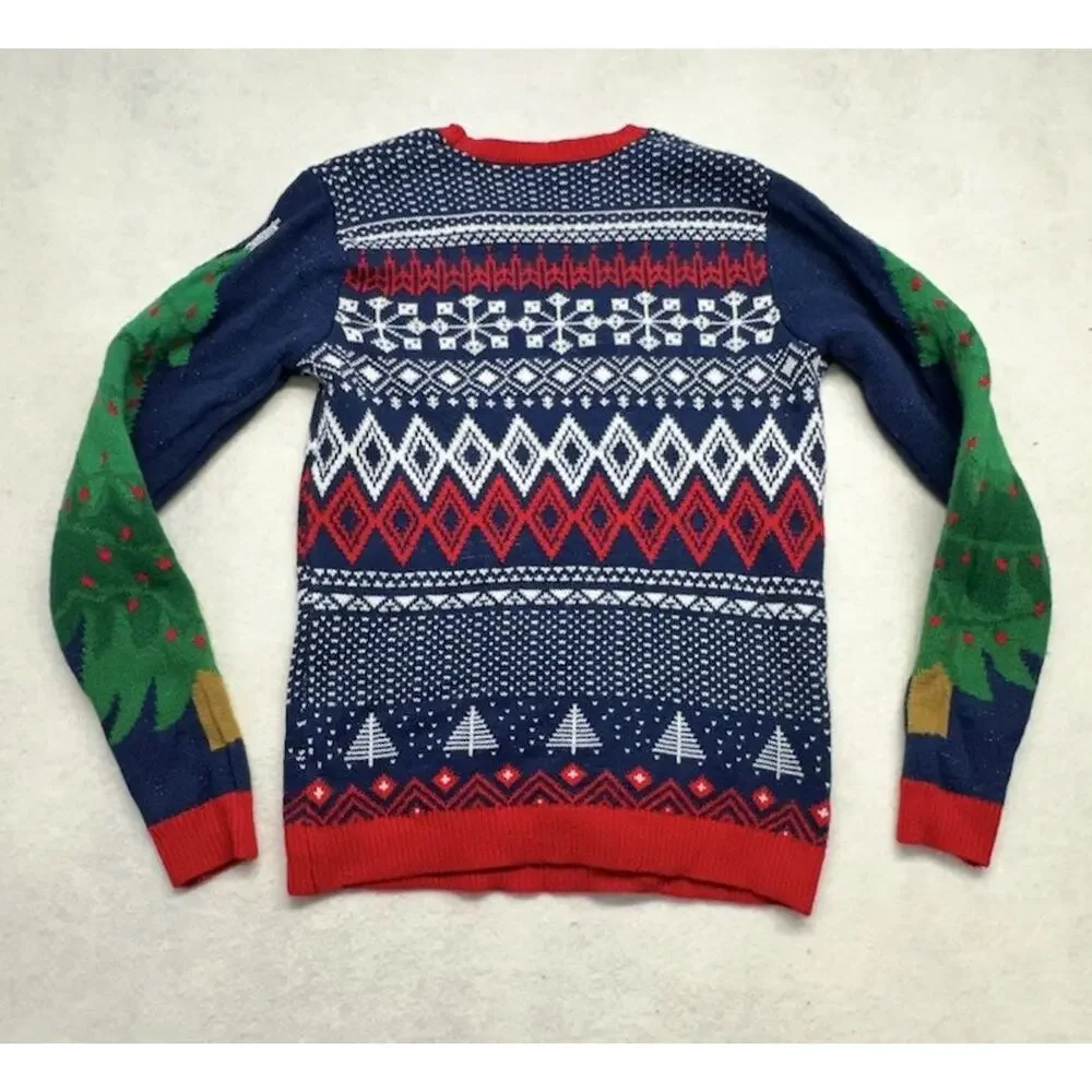 Ugly Christmas Sweater Adult Size Medium Cow 3D Holiday Time